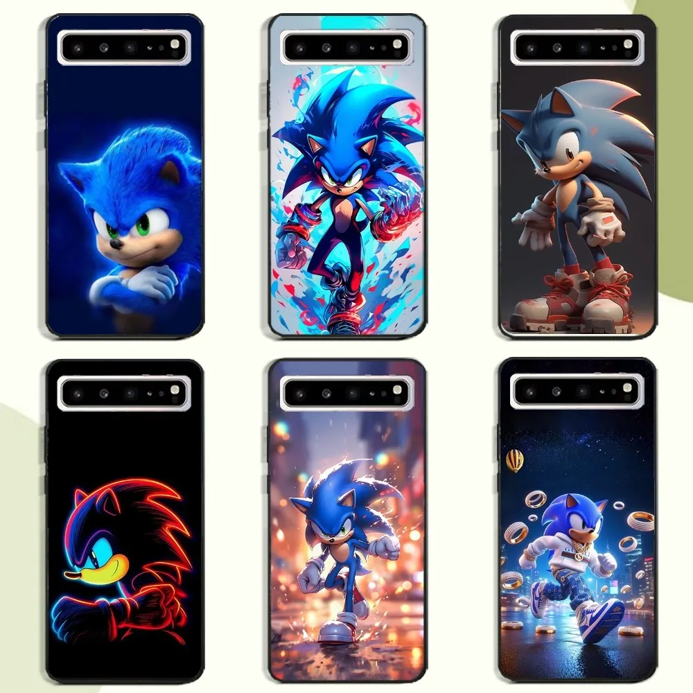 S-Sonic The H-Hedgehog Phone Case For Samsung Galaxy A52 A12 A51 S21 Edge S22ULTRA S23 S20LITE Plus Ultra Black Cover