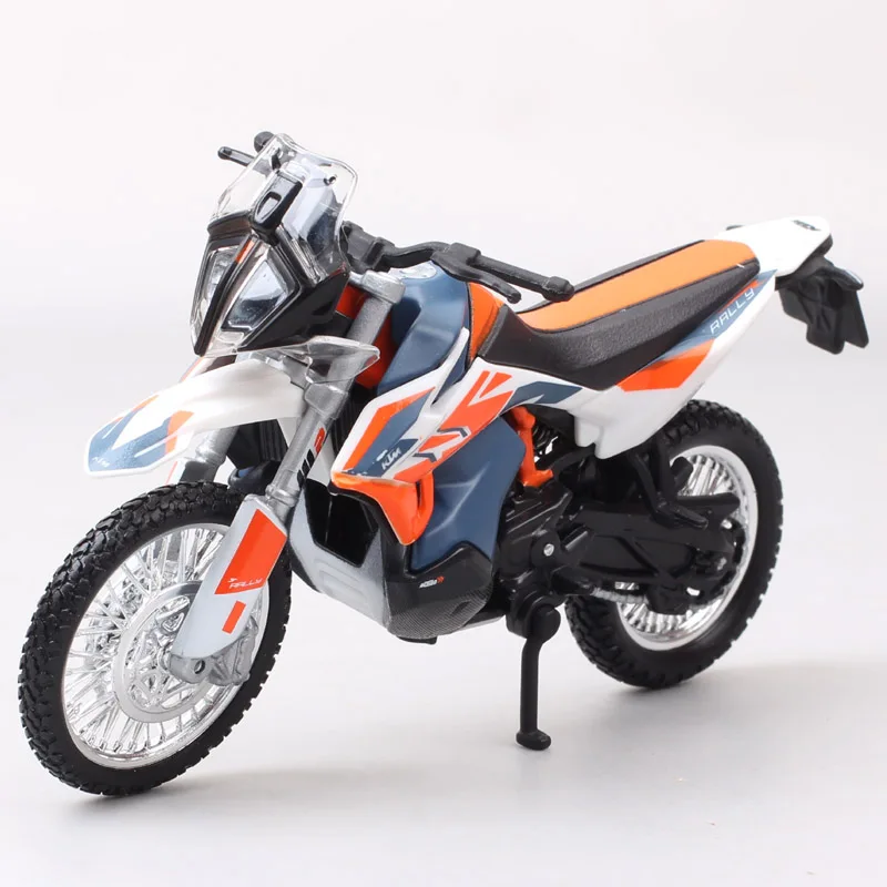 Bburago 1/18 Scale KTM 790 Adventure R Rally Bike Model Motocross Diecast Dirt Motorcycle Toy Miniatures Replicas