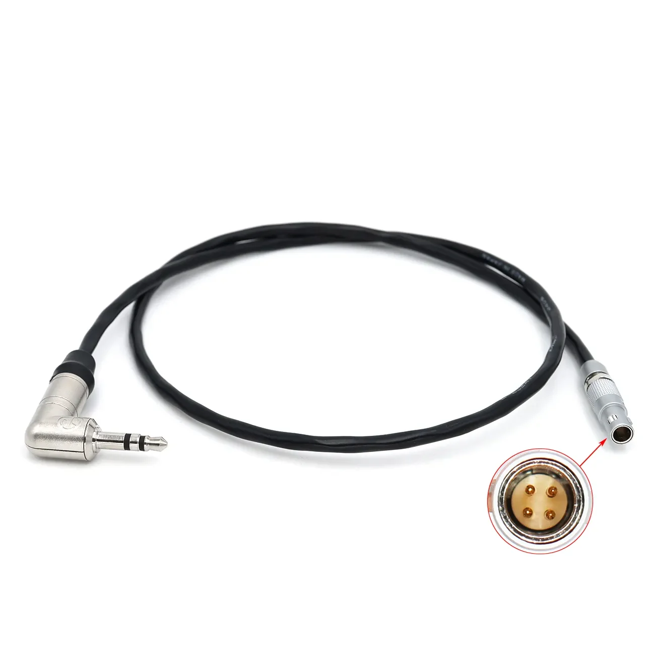 1PC 00B 4Pin To 3.5mm Audio Plug Timecode Cable For TENTACLE SYNC RED GEmini/RED RAVEN/RED WEAP/RED SCARLET-W
