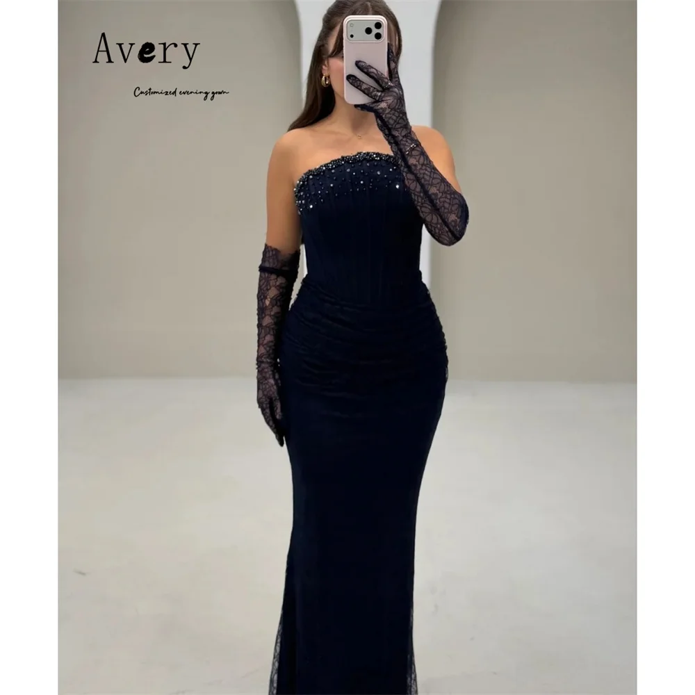

Avery индивидуальный топ без рукавов со стразами, рыбий хвост, женское элегантное свадебное платье с короткими рукавами, вечернее платье, роскошные платья 2025 года