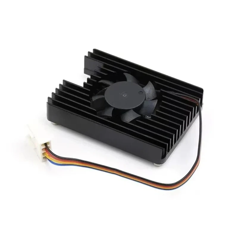 

Black anodized alloy adjustable speed radiator with fan for raspberry accessory radiator