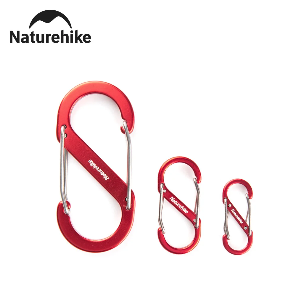 Naturehike S-shaped Mountaineering Buckle Bottle Buckle Outdoor Tools Aluminum Alloy Material Hiking Cycling Mutli-Purpose