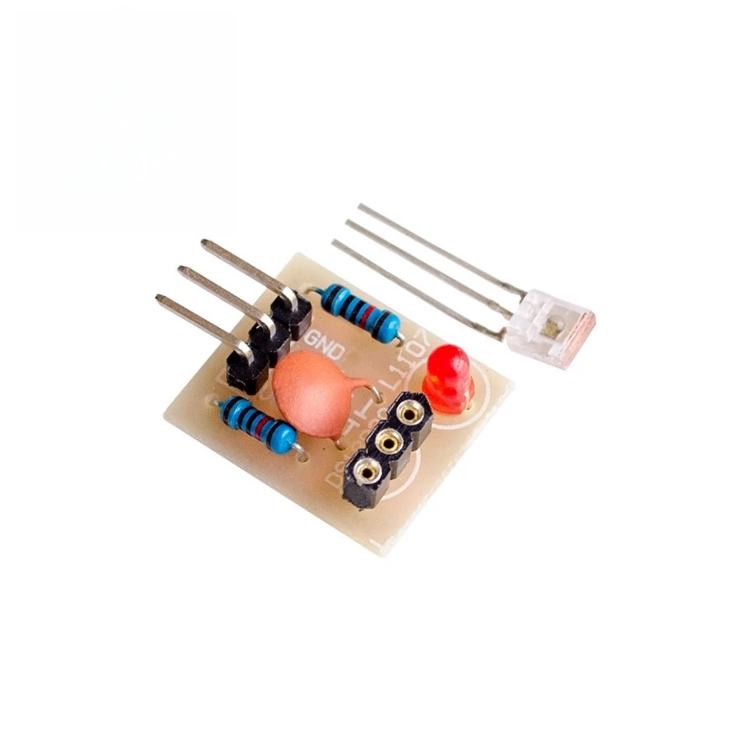 The laser sensor receiving module (non-modulated tube) has a high-level laser output