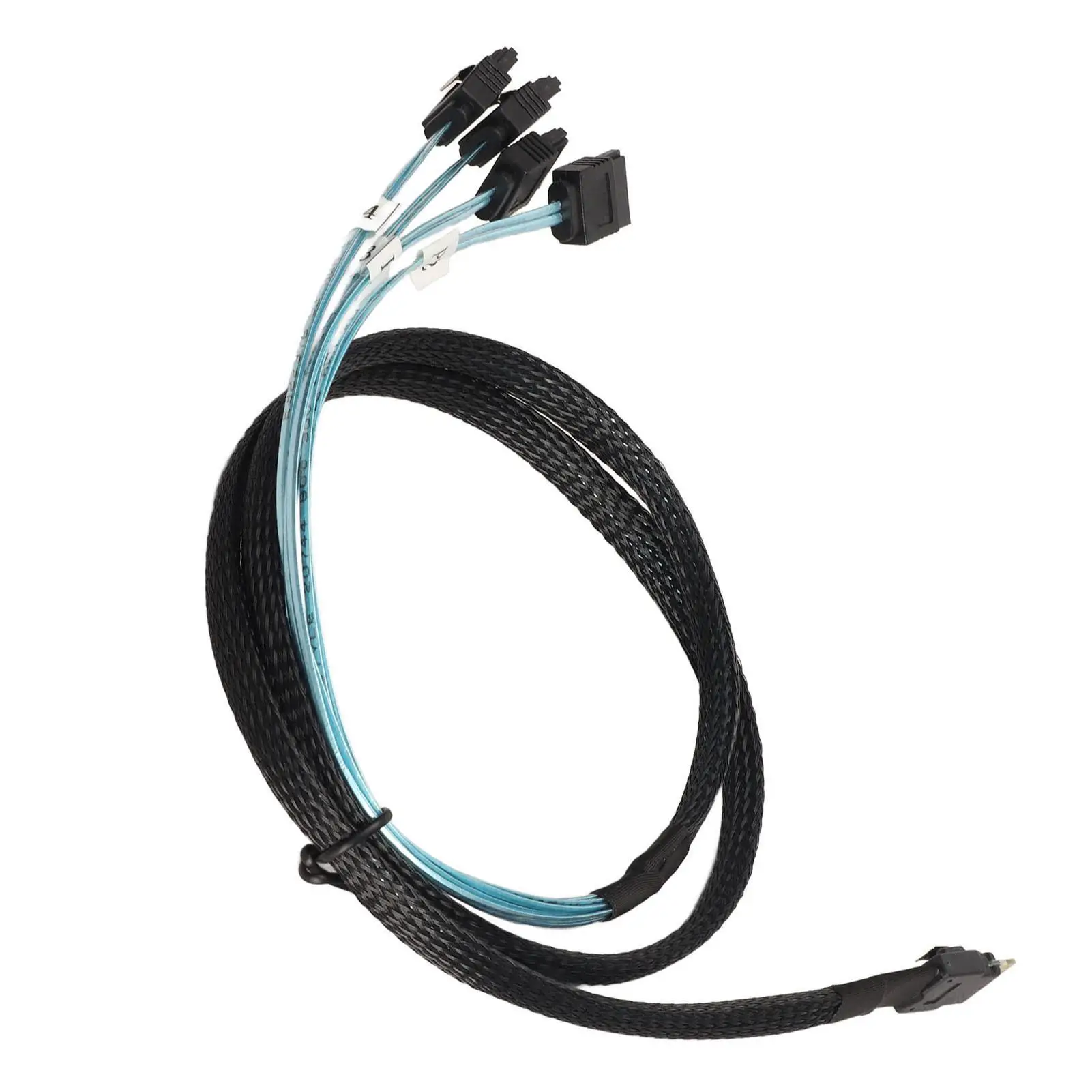 Cable SAS SFF-8654-4 de 12 Gb - Matriz SATA de 7 pines para transmisión rápida - Mini accesorio de computadora de PVC