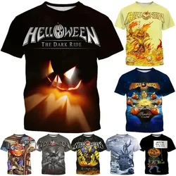 Summer New Fashion Heavy Metal Rock Band Halloween 3D Printed Men'S T-Shirt Casual O Neck Short Sleeve Neutral T Shirt Top