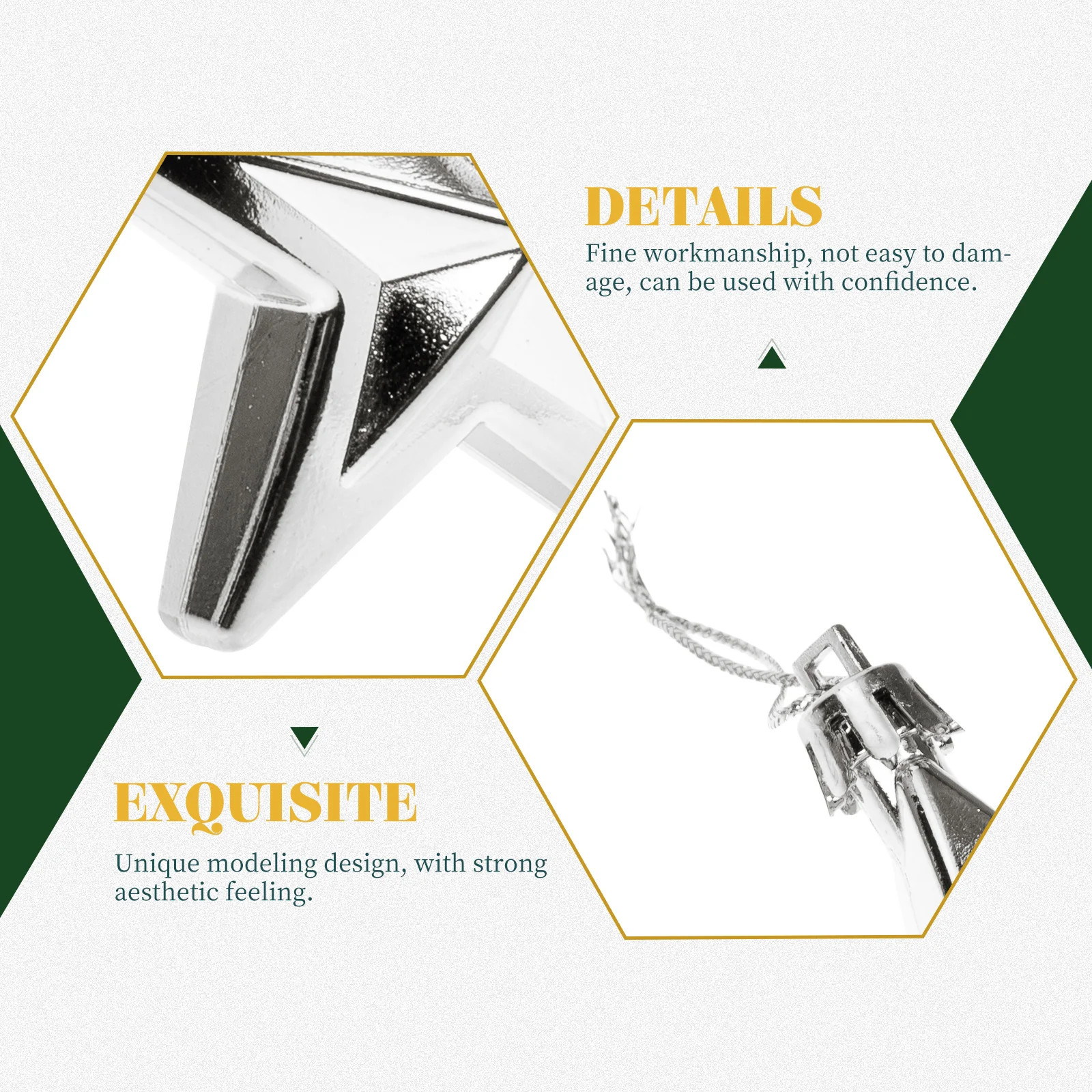 

12pcs Shatterproof Christmas Star Ornaments Silver Glitter Tree Hanging Decor Xmas Pendant Mini Holiday Decoration