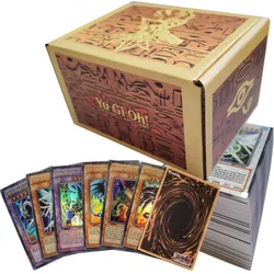 112PCS/SET YU GI OH DIY Flash Card Egyptian God Blue Eyes White Dragon Dark Mage Black Mage Girl Game Battle Cards Toy Gift