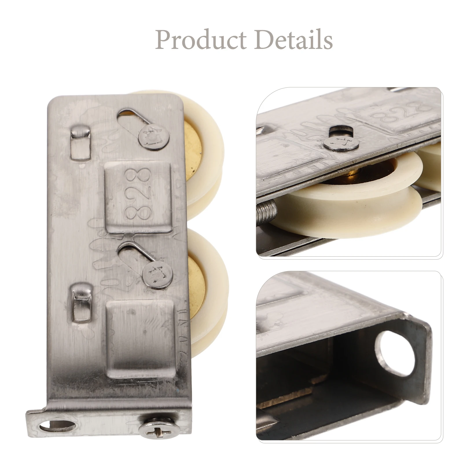 

Раздвижной шкив из нержавеющей стали, ролик для двери патио, сверхмощный скользящий нейлоновый шкив для ящика, направляющая для шкафа, оконное направляющее колесо