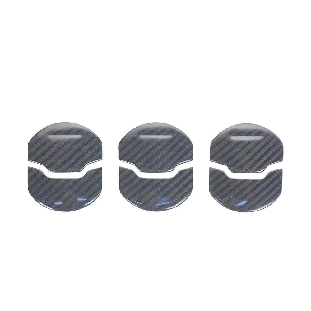 100% Real Carbon Fiber Car Central Air Conditioner Outlet Vent for Ford Mustang 2015-2023 Accessories AC Frame Cover