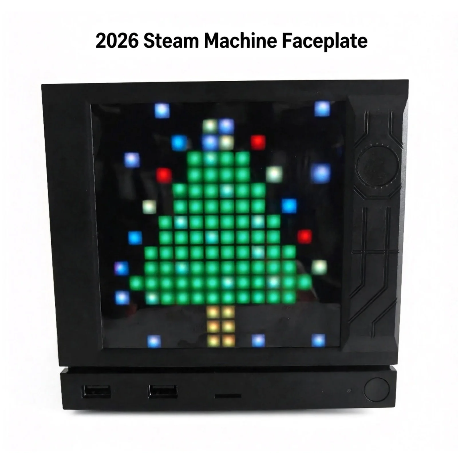 For 2026 Steam Machine Faceplate 16x16 LED Pixel Display RGB Matrix APP DIY Wireless Control Magnetic Built-in Battery