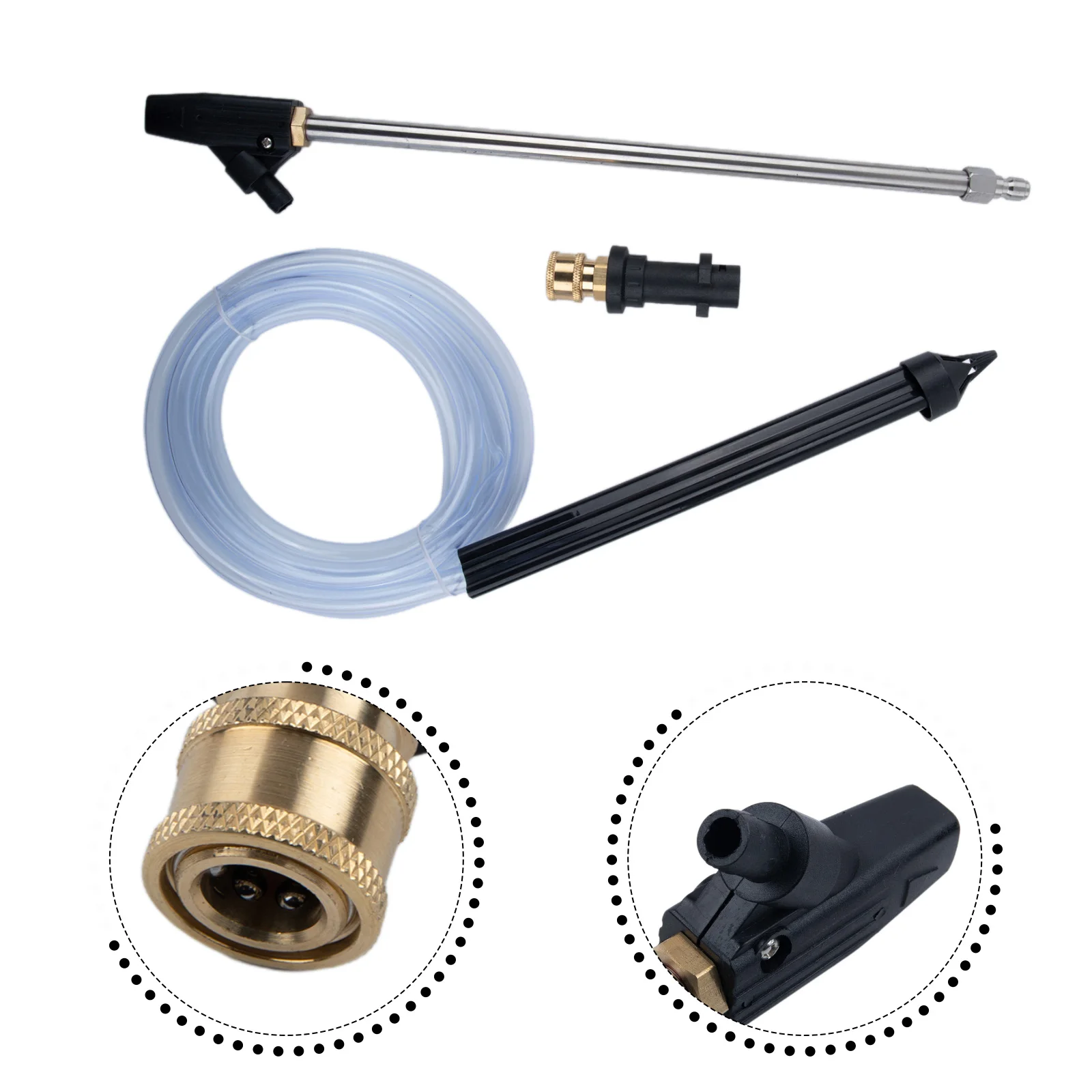 

Kit High Pressure Washers Set For Karcher Nozzle Sand/Wet Sandblasting Set High Pressure High Quality Practical