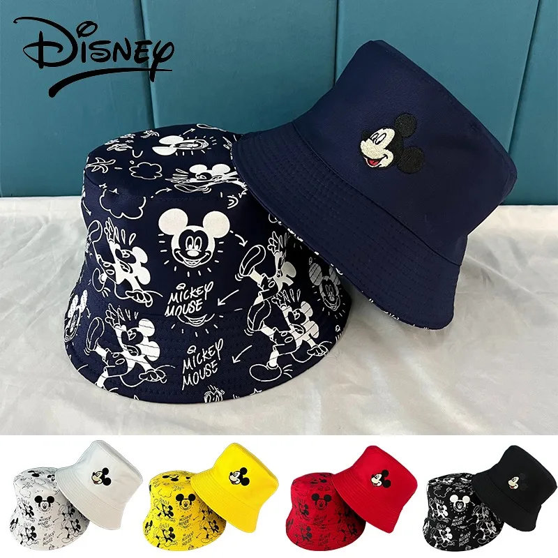 Disney Mickey Mouse Bucket Hat Cartoon Hip Hop Men Women Casual Couple Beach Panama Cap Anime Boys Girls Cute Travel Sunbonnet