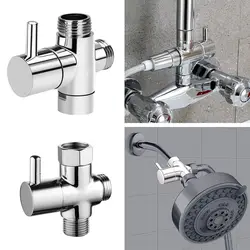 Brass Diverter Valve 3 way Water Separator Shower Tee Adapter Adjustable Shower Head Diverter Valve Bathroom Accessories