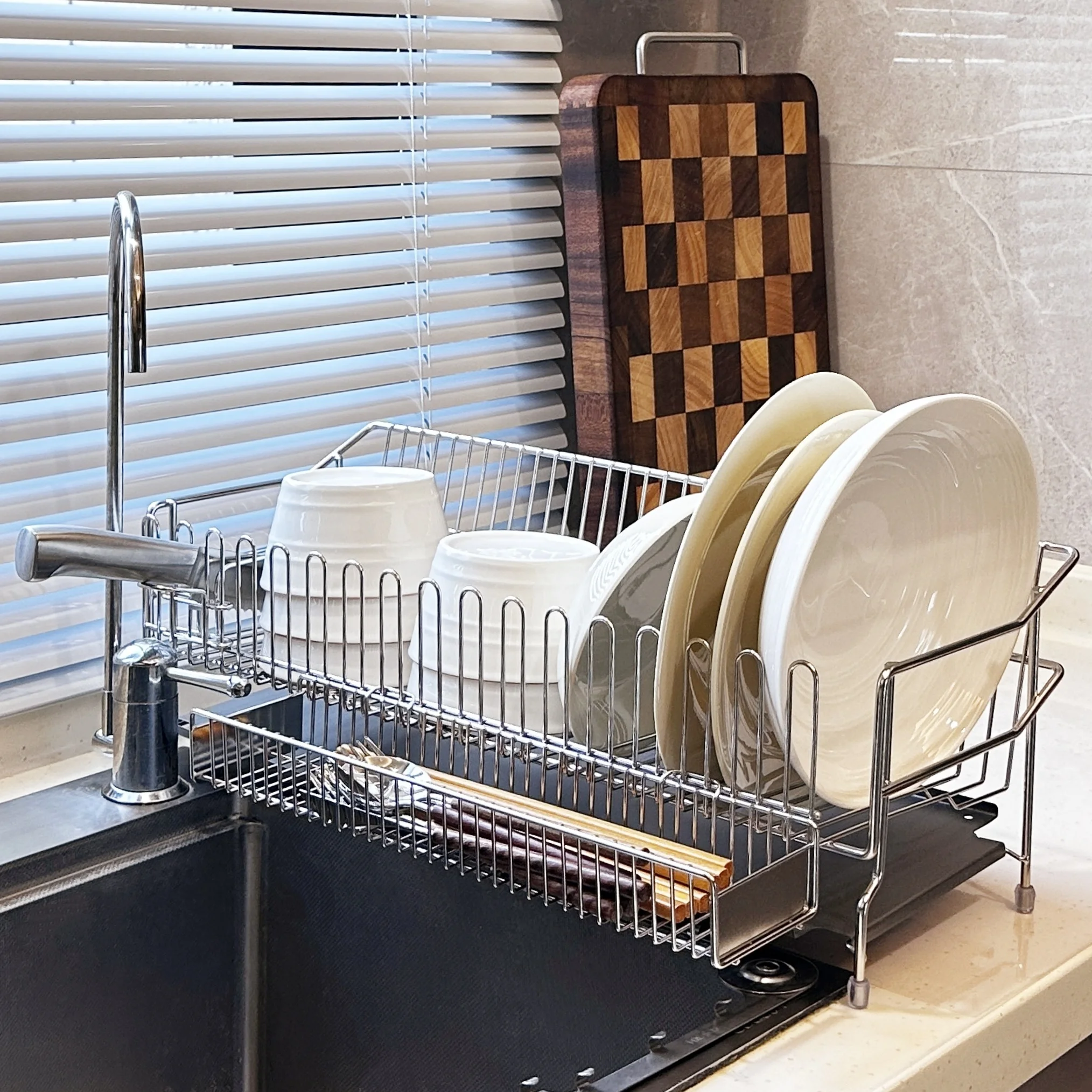 

Многофункциональный узкий органайзер для кухонной раковины Nordic Sle из нержавеющей стали 304 для хранения посуды