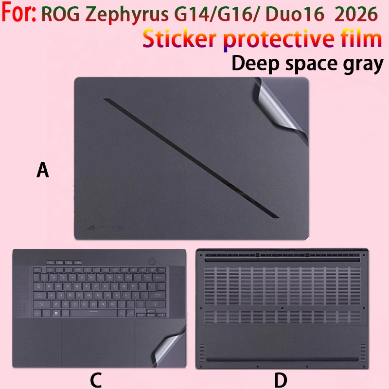 For New ROG Zephyrus G14/G16 2026 Sticker Protective Film Zephyrus Duo 2026 GX651 Computer Shell Film Fuselage Skin Film