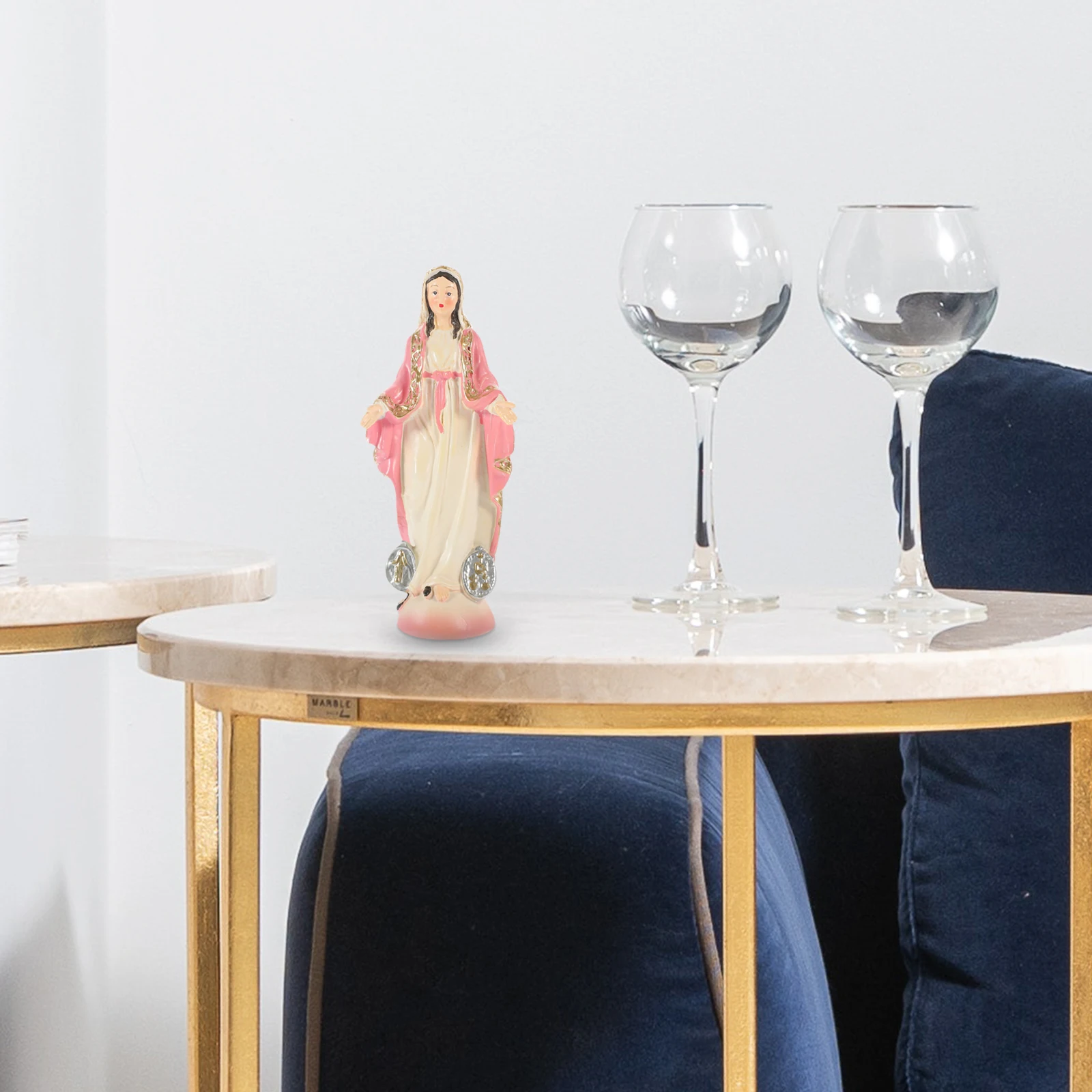 

Virgin Mary Resin Craft Decor Mini Religious For Home Church Desktop Church Desktop Decoration Decoration Resin Ornament