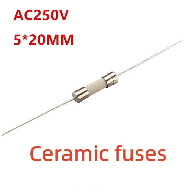 10pcs/lot Fast Blow Glass Tube Fuses 3.6x10mm 5x20mm 6x30mm 250V 800mA 1A 1.25A 1.5A 1.6A 2A 2.5A 3A Axial Lead Ceramic Fuse