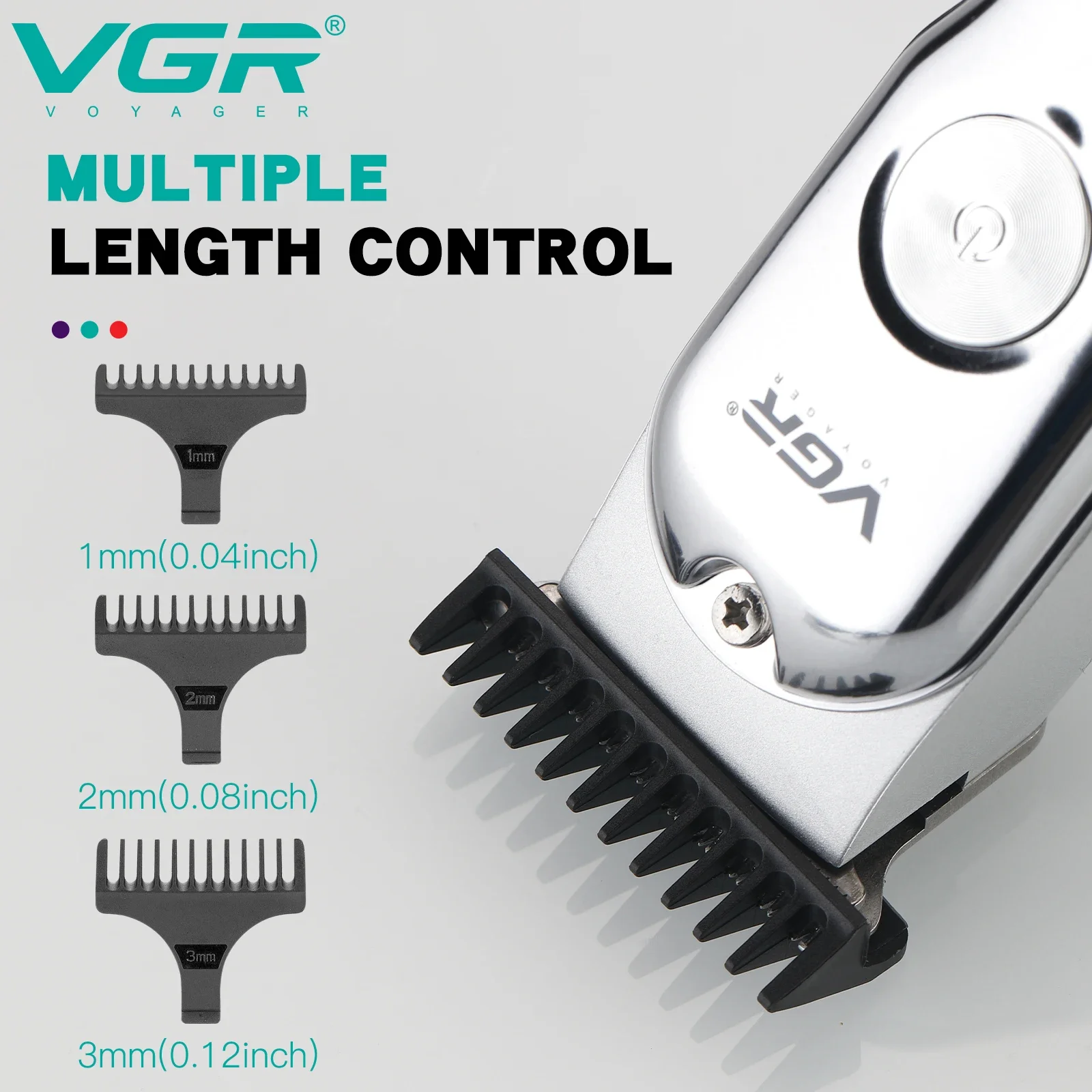 VGR Hair Trimmer Professional Hair Clipper Wireless Beard Hair Cutting Machine Rechargeable Electric Face Trimer for Men V-071 view 6
