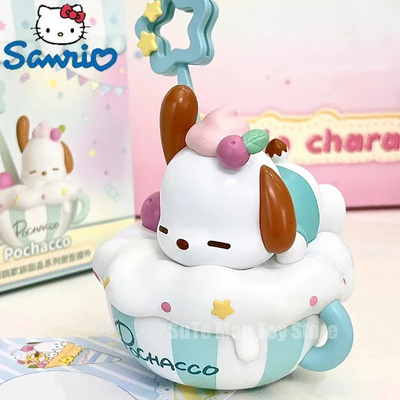 Sanrio Desserts Serie Haft notizen Ornamente Pochacco Cinna moroll Pompon Purin Figur Kuromi meine Melodie Modell Kawaii Spielzeug Geschenk