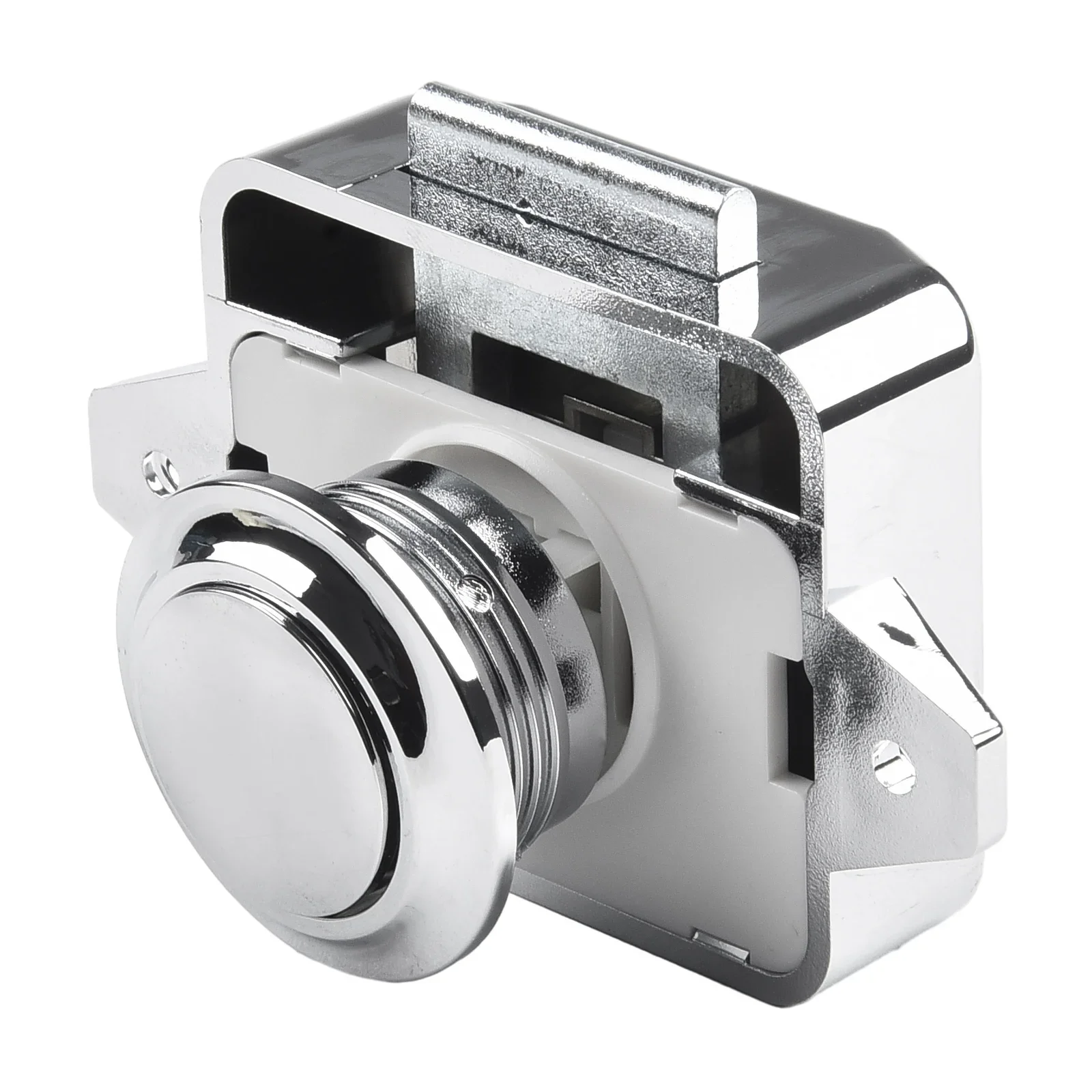 Knob Button Catch Lock Motorhome Button Cabinet Camper Cupboard Furniture Hardware L-shaped Plate RV Practical