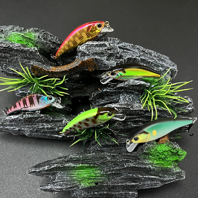 46mm 3.7g Mini Sinking Minnow Fishing Lures Stream Lake Artificial Hard Bait Wobblers for Pike Trout Carp Bass Jerkbait Swimbait