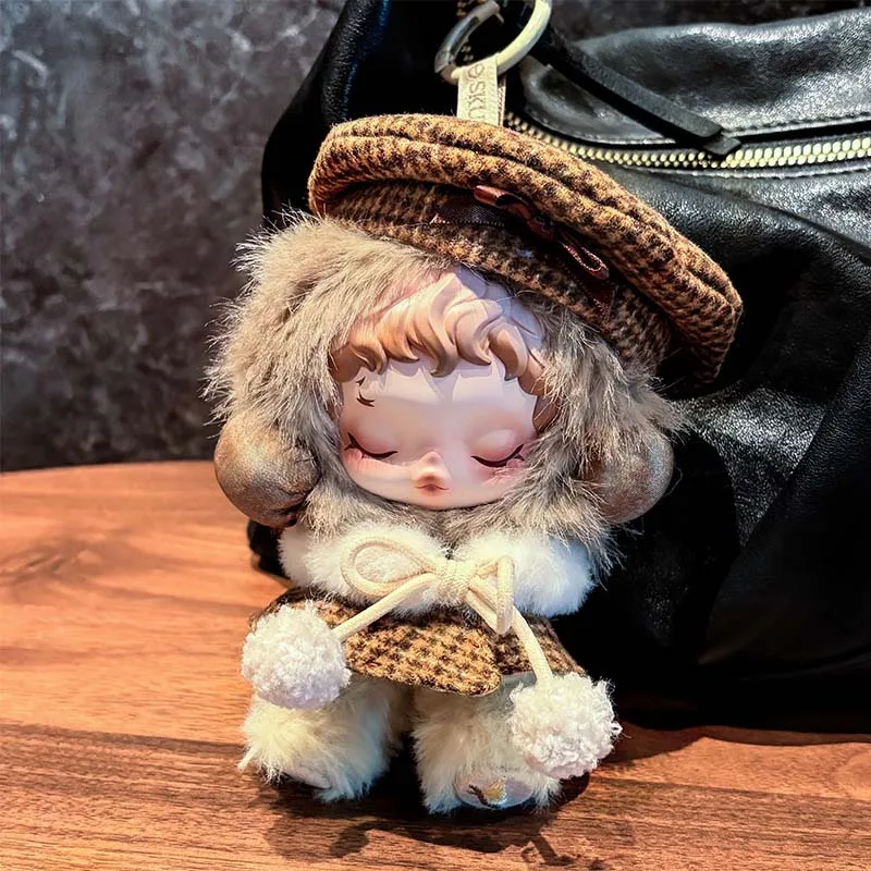 スカルパンダ服 15-17 センチメートル用ラブブクラシックグリッドスタイルドレスマントセットかわいい人形アクセサリー人形ドレスアッププレイアクセサリー