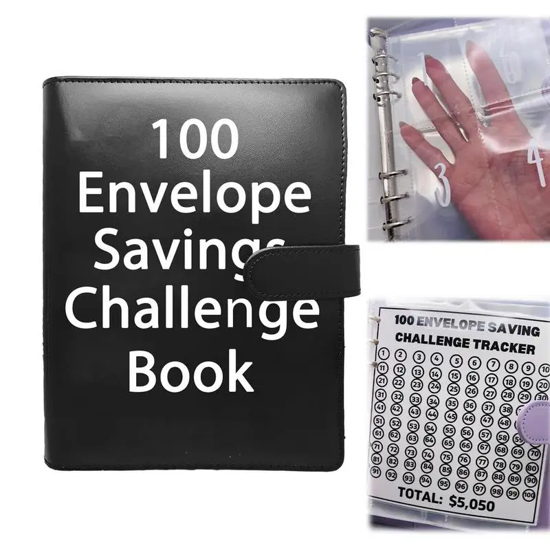 100 Envelope Challenge Binder Easy And Fun Way To Save $5,050 Savings Challenges Book Budget Binder With Cash Envelopes