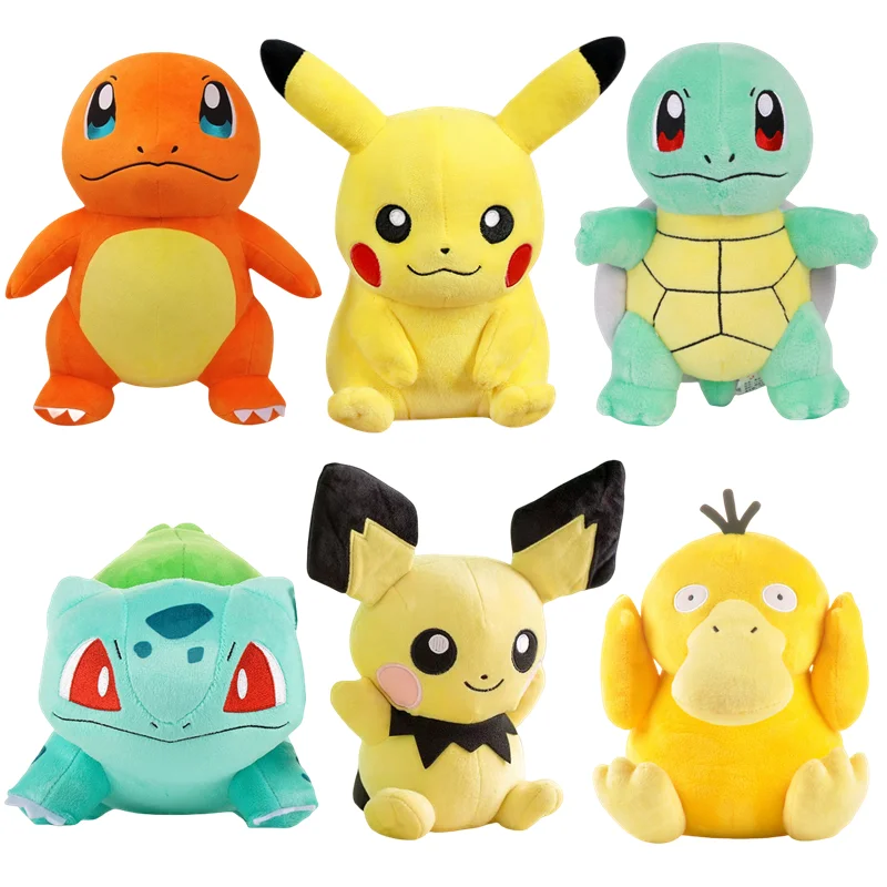 ****البوكيمون الاشياء ألعاب من القطيفة Kawaii بيكاتشو Pichu Charmander السنجاب Psyduck أنيمي دمى لينة دمية هدايا أعياد ميلاد للأطفال والكريسماس