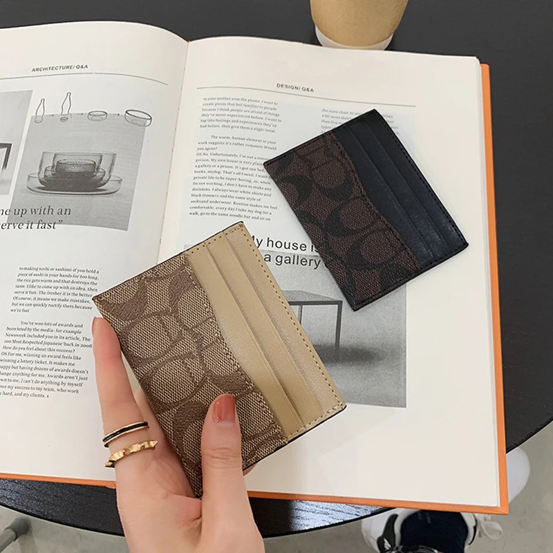 حامل بطاقات شخصي صغير لطيف للغاية للنساء، حقيبة بطاقات راقية، حامل بطاقات محفظة شخصي هندسي