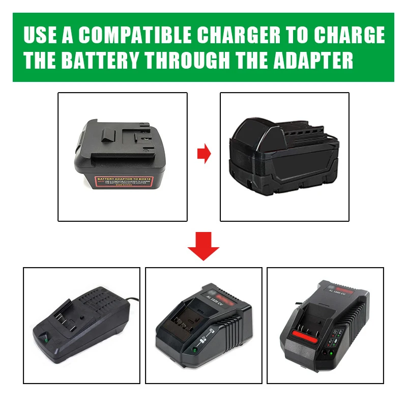 

Replacement For Milwaukee 18V Battery Charger Battery Adapter Converter for Bosch 18V Lithium Battery Electric Tool Converter