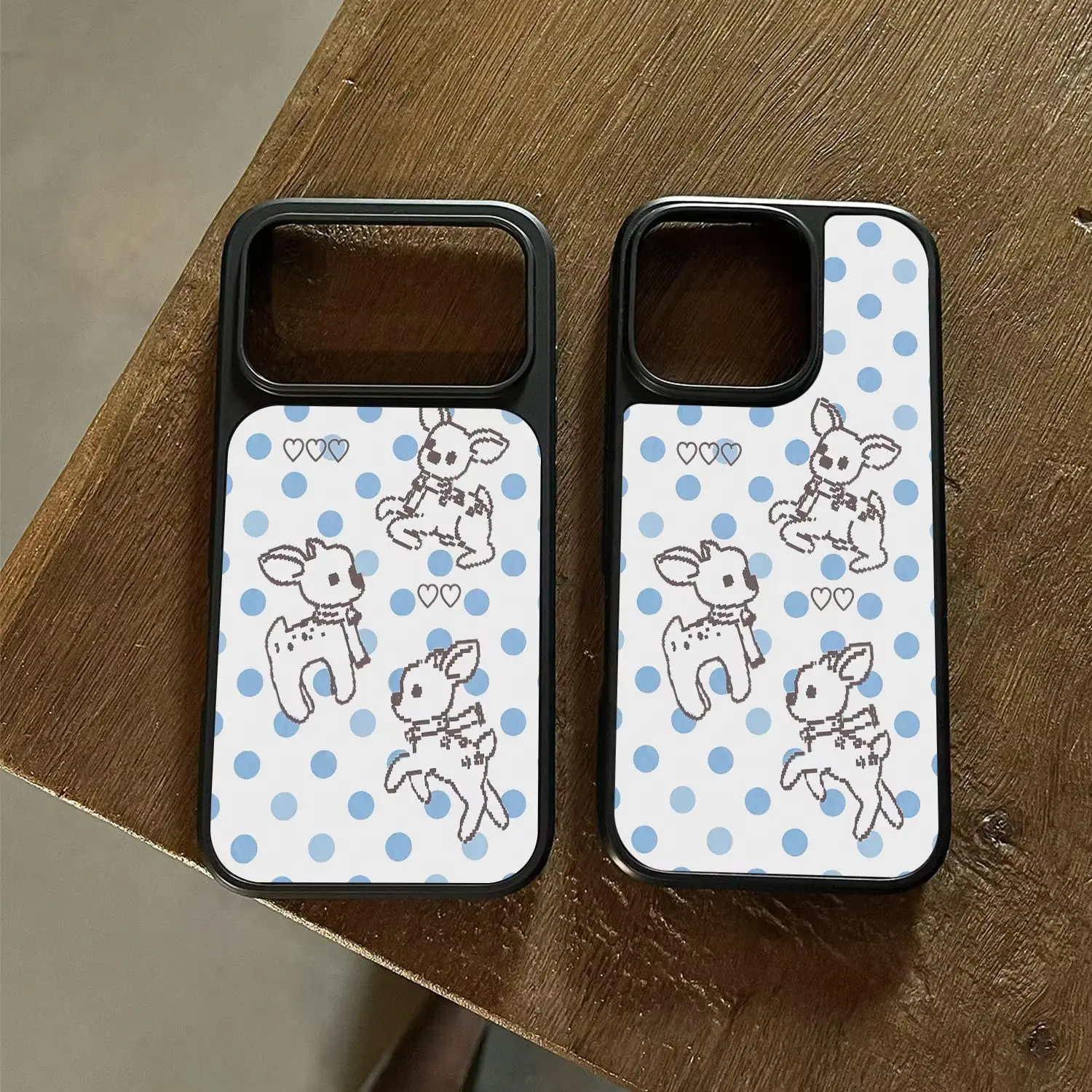 Korean Ins Cute Polka Dots Elk Deer Drip Resin Phone Case For Samsung Galaxy S23 S24 S25 S26 Ultra FE Plus Edge Sweet Y2K Cover
