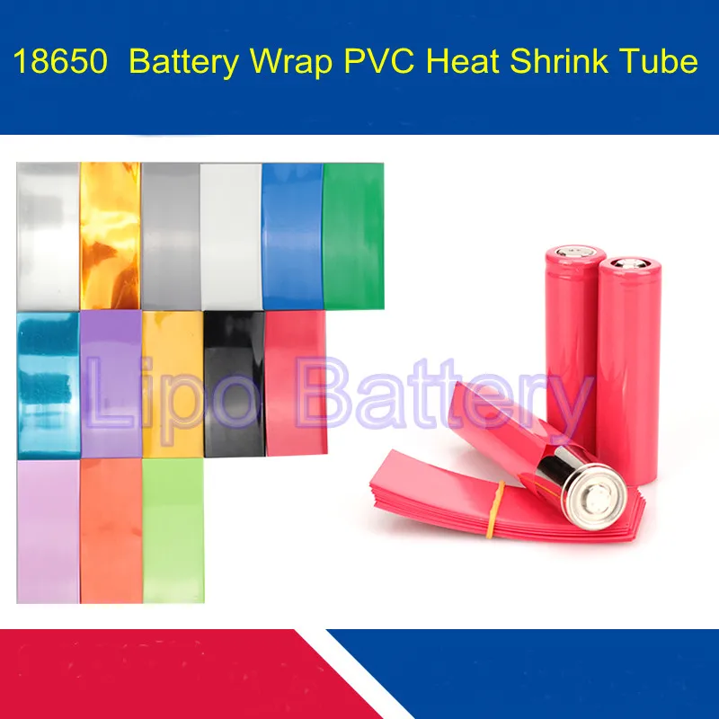18650 Lipo lifepo4 배터리 랩, 파란색 PVC 열 수축 튜브, 프리컷 절연 필름 보호 케이스 팩 슬리빙, 20 개