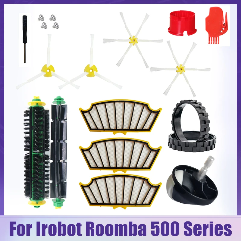 For iRobot Roomba 500 Series 555 560 561 562 563 570 581 Vacuum Cleaner Accessories Hepa Filter Main/Side Brush Wheel Parts