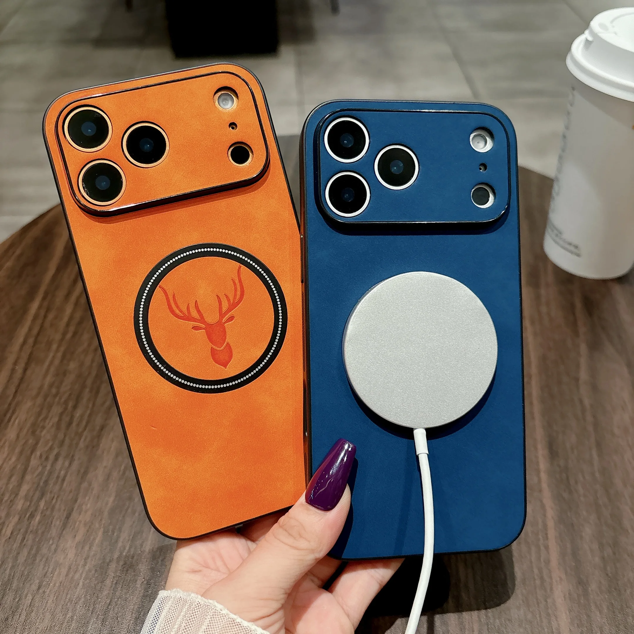 

With magnetic attraction function PU leather Case for iPhone 17 16 15 14 Phone Cover 13 12 11 Pro MAX Hard Shockproof Back Funda