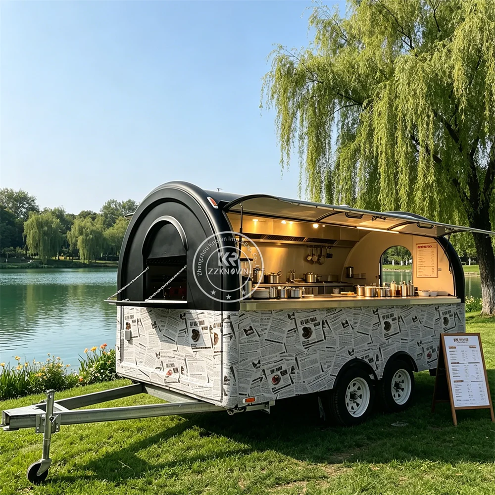 Custom Street Food Vendor Trailer Ice Cream Cart Concession Pizza Coffee Bakery Food Truck Fully Equipped