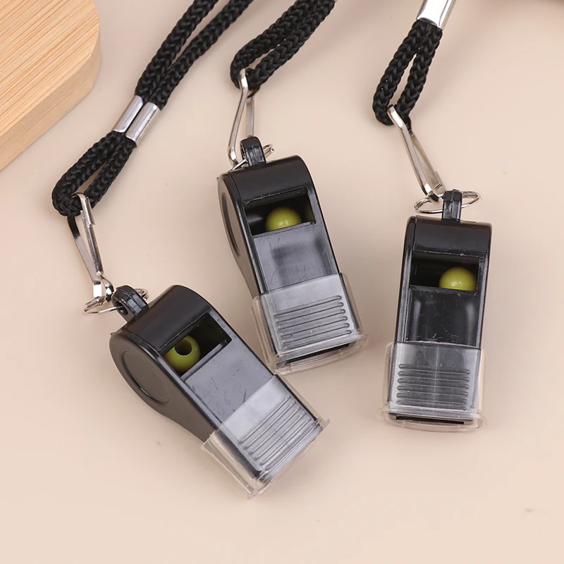 High Strength Black Halter Whistle, Multi-Pack Sports Referee Whistle For Basketball Volleyball Outdoor Hiking Emergency Use