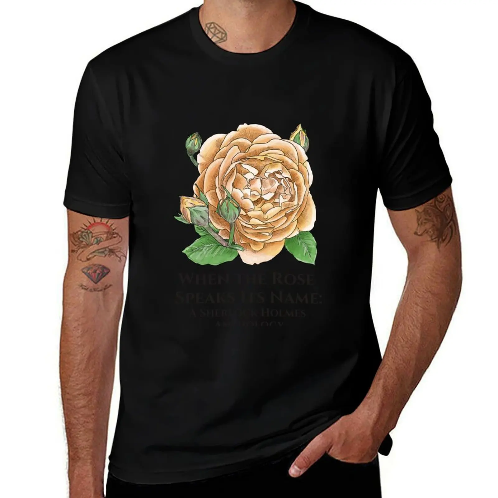 When the Rose Speaks Its Name T-Shirt Big and Tall Basic Tee Shirt T-Shirt