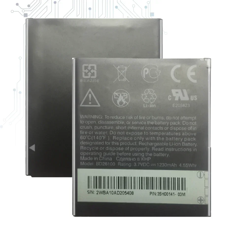 1230mAh Battery BD26100 For HTC Desire HD G10 A9191 T8788 7 Surround A9192 T9192 Inspire 4G MyTouch HD