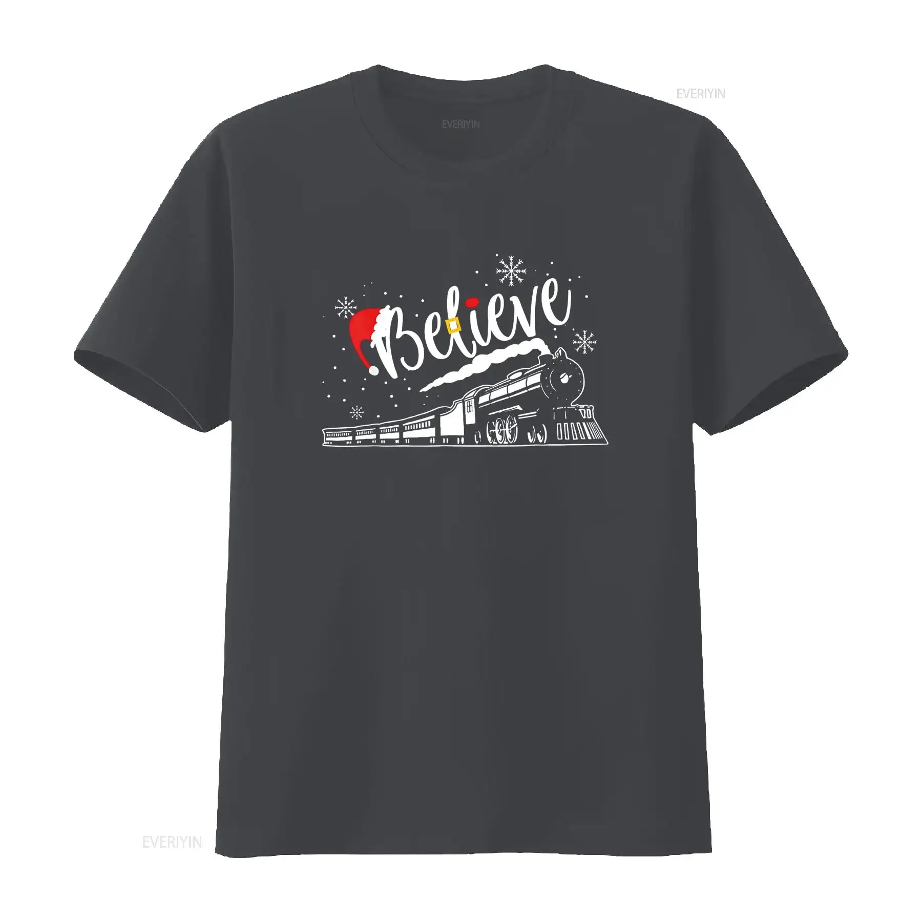 عيد الميلاد القطب الشمالي القطبية اكسبرس في الخارج عيد الميلاد سانتا تي شيرت خمر غسلها عارضة مصمم الملابس مريحة امتدت