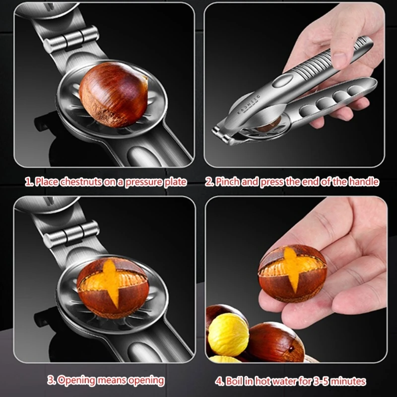 

Portable Chestnut Opening Device Easy and Efficient Nut Opener for Various Nut Multifunctional Chestnut Cutter Dropshipping