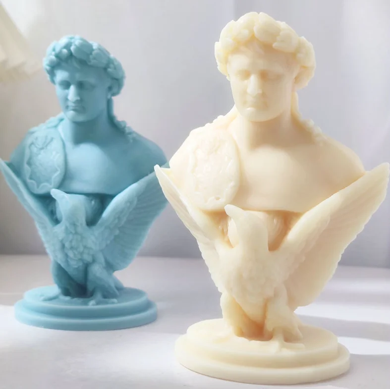 SZ786 Napoleon 3D Sculpture Aromatherapy Candle Silicone Mold European Figure Statue Art Decoration Gypsum Mould