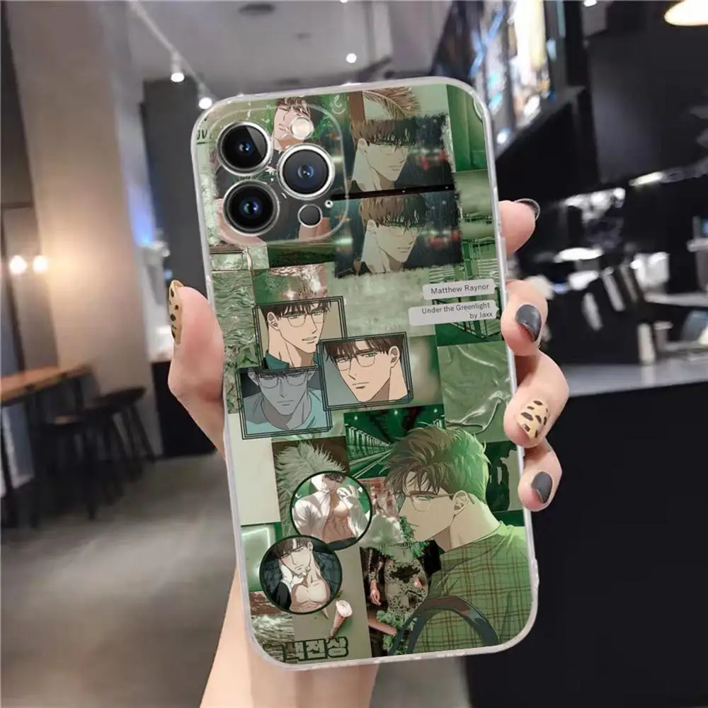 Under the Green Light Phone Case For iPhone 15 14 11 12 13 Mini Pro XS Max Cover 6 7 8 Plus X XR SE 2020 Funda Shell