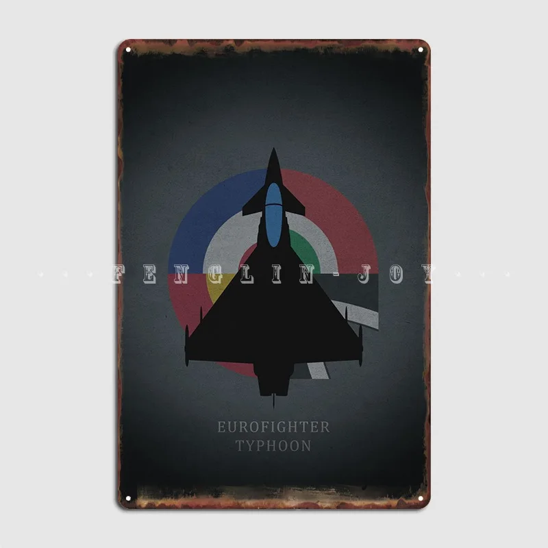 Eurofighter Typhoon Metal Sign Club Mural Personalized Mural Painting Tin Sign Posters