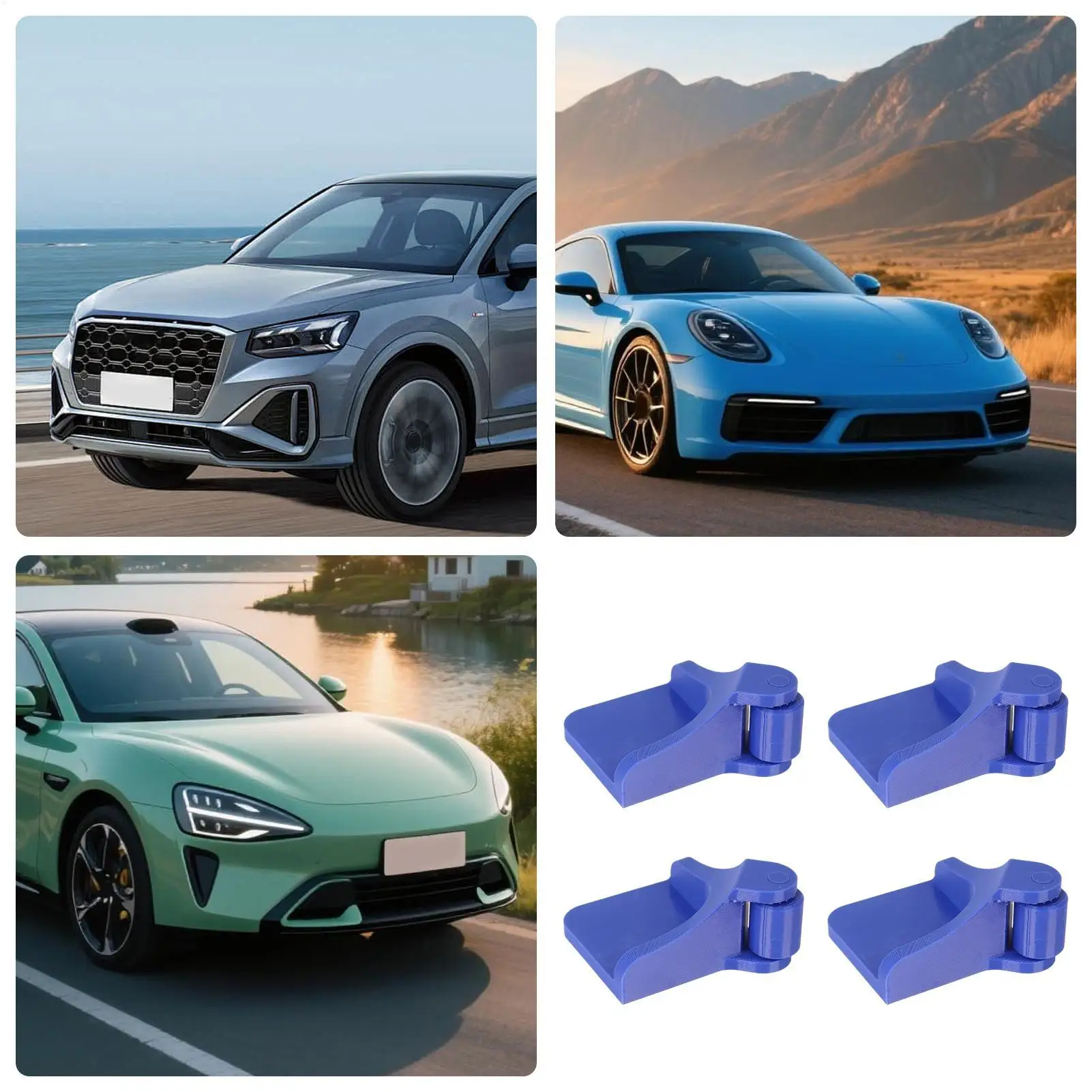 Car Hose Guide 4 Pieces Roller For Vehicle Wheel Washing Car Wheel Rolling Tool For Garden Garage Backyard Workshop Outdoor