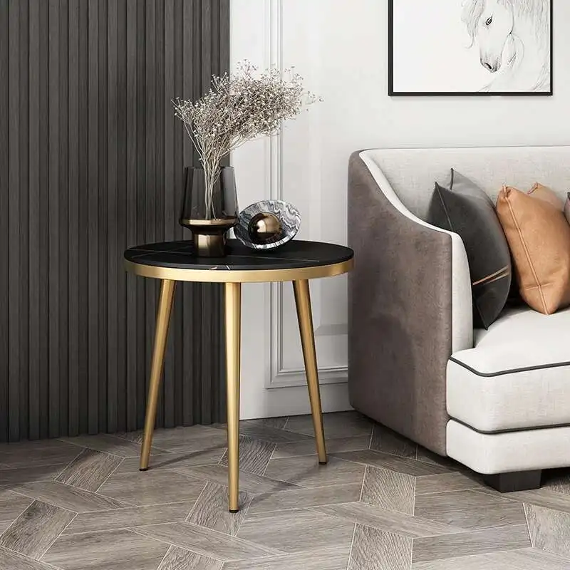 

Small Space Iron Tray Coffee Table Nordic Holder Tea Round Side Tables Living Room Black Mobili Per La Casa Nordic Furniture