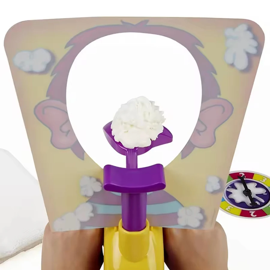 1pc Pie Face Gioco Whipped Cream nel viso Gioco da tavolo per famiglie per bambini Divertente gioco di società Gadget Scherzo Bavaglio Scherzi Giocattolo antistress