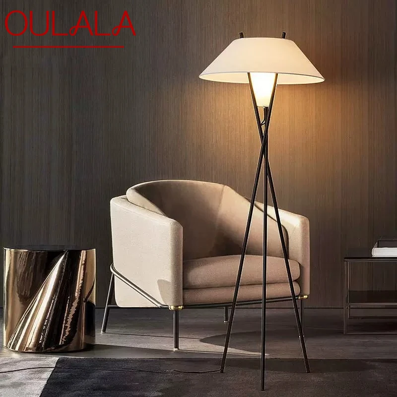 

OULALA Nordic Floor Lamp Modern Art Family Iiving Room Bedroom Creativity LED Decorative Standing Light