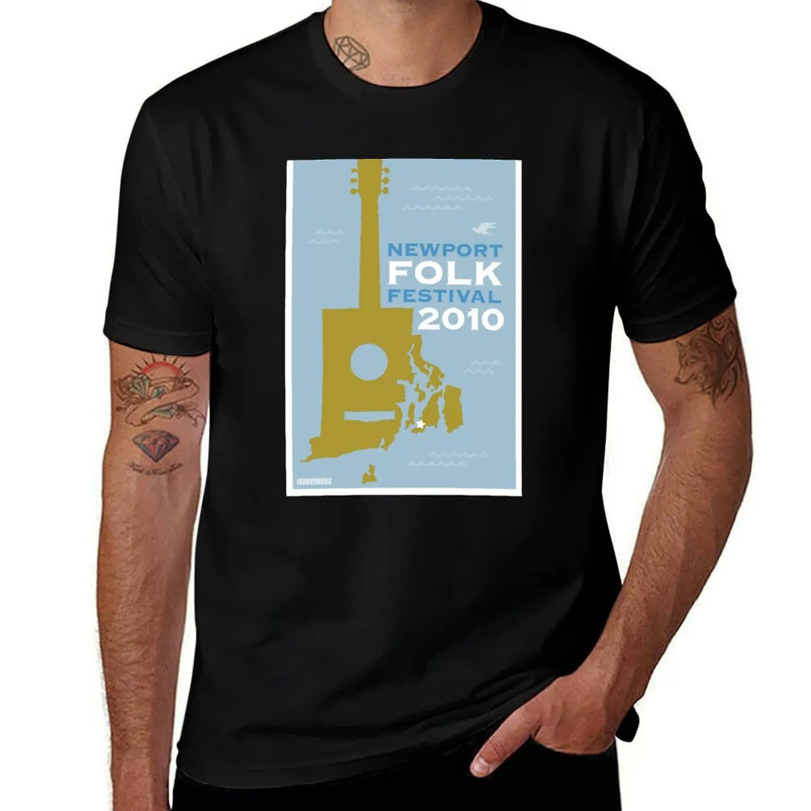 

Newport Folk Festival 2010 T-Shirt t shirt for man man t shirts cotton t shirts with prints T-Shirt