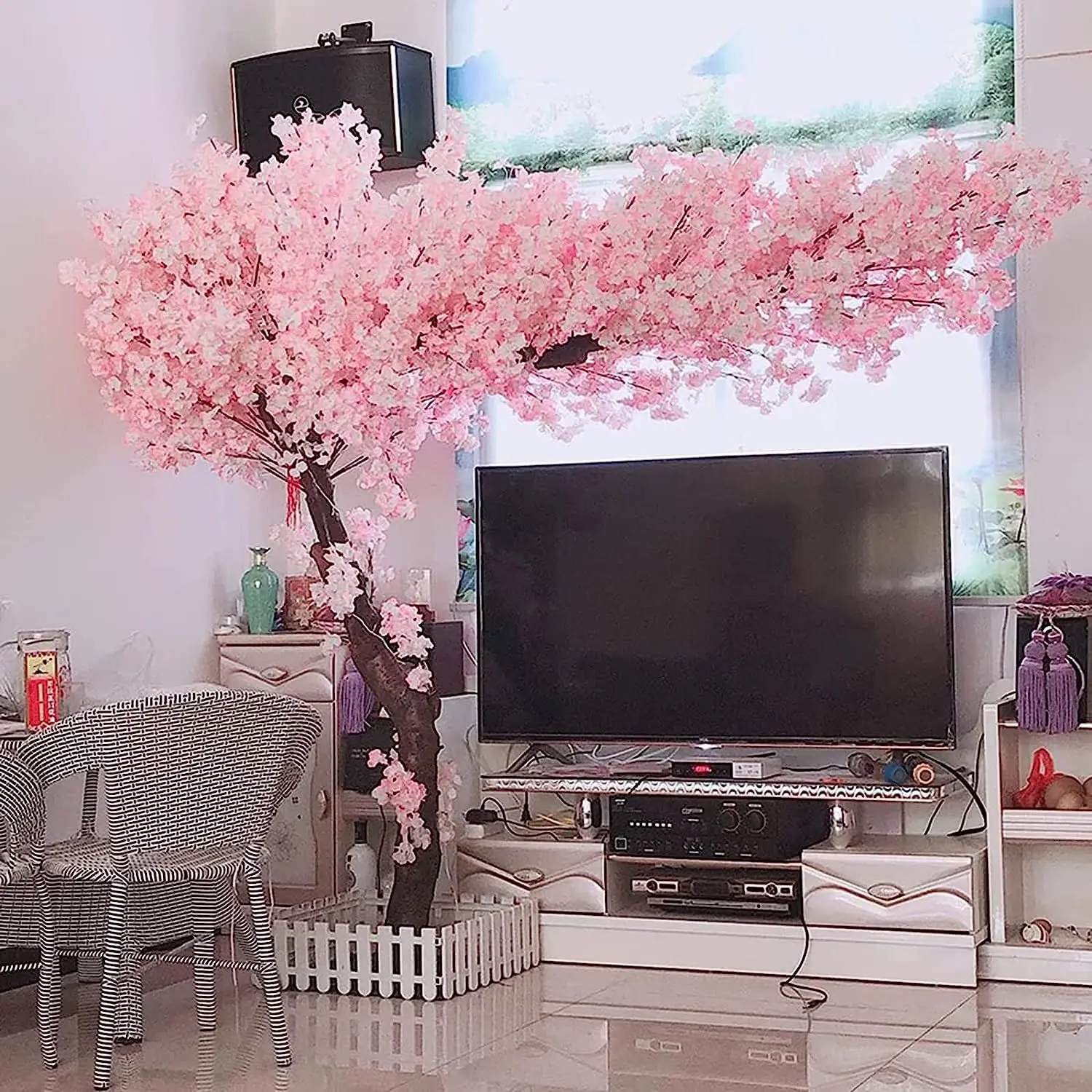 

Artificial Cherry Blossom Trees Light Pink Tree Arch Flowers Cherry Blossom Pink Indoor Outdoor Office Party Fake Sakura Tree