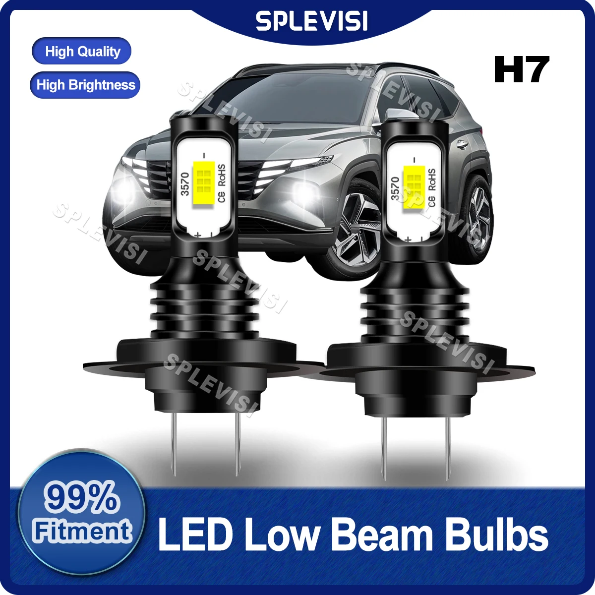 

1 Pair H7 LED Headlight Low Beam 8000LM 9V-36V Replace For Hyundai Tucson TL 2015 2016 2017 2018 2019 2020 2021 Car Light Bulbs